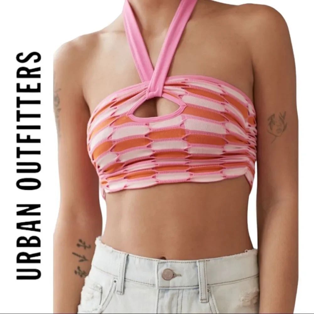 NEW Urban Outfitters UO Out From Under Wanderer Seamless Halter Bra Top XL